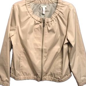 Chico's Khaki Baseball Babe Abbegale Jacket Size 2 (12/14)